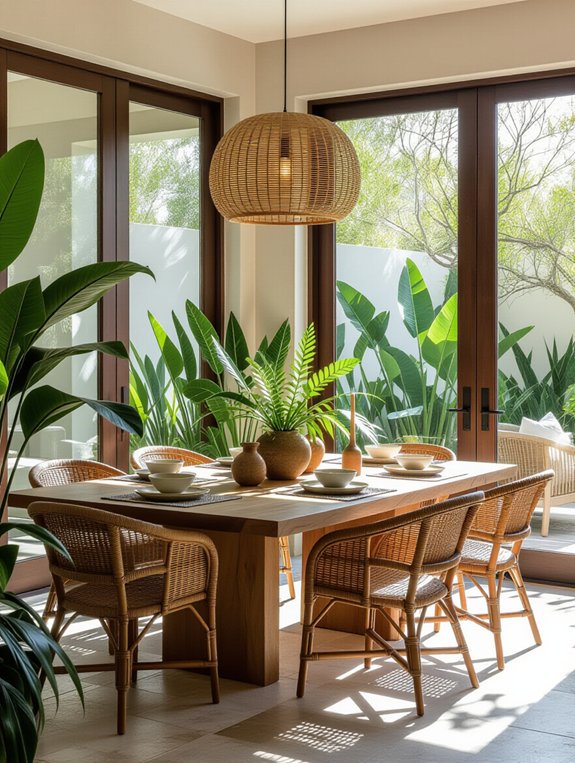 nature inspired indoor dining