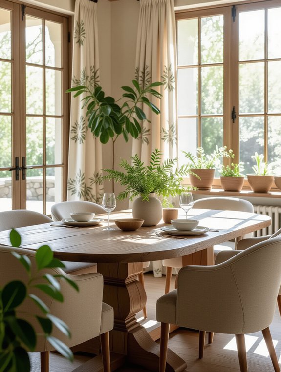 nature inspired serene dining