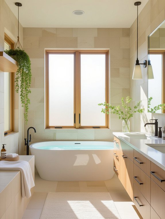 open concept bathroom design