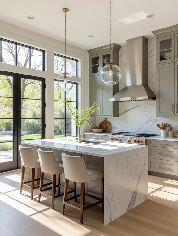 open kitchen island design