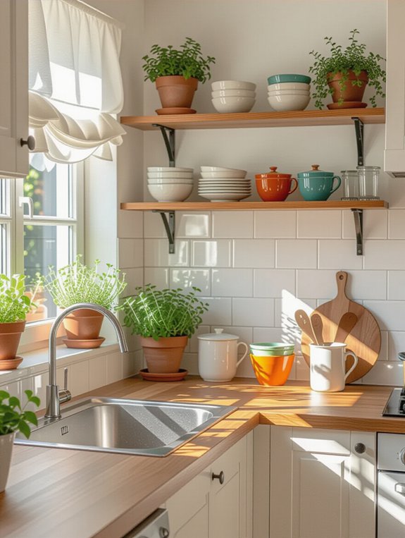 open shelving enhances space