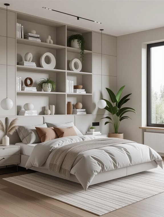 open shelving for decor