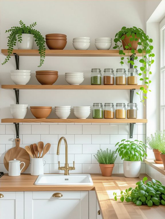 open shelving for style