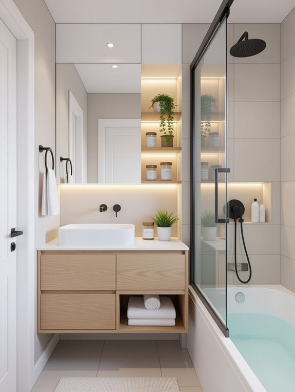 optimize bathroom storage solutions