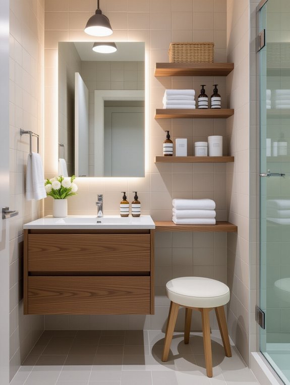 optimize bathroom with furniture