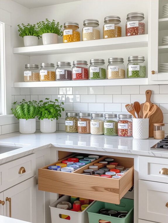 organize kitchen with labels