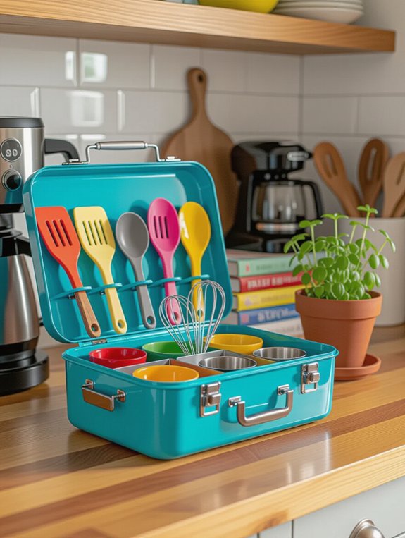 organize small kitchen items