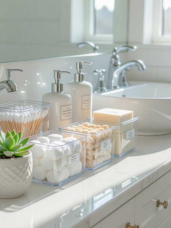 organize with clear containers