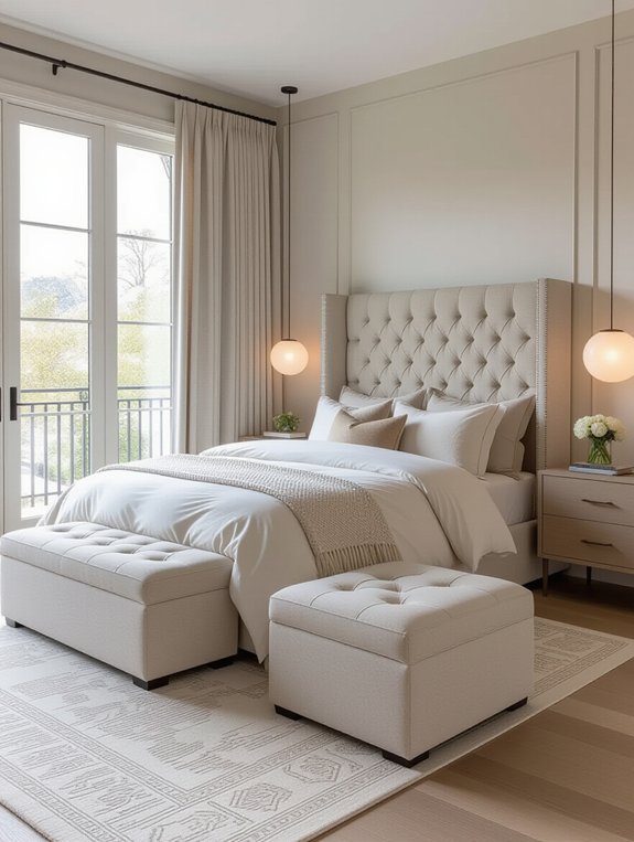 organized and stylish bedroom