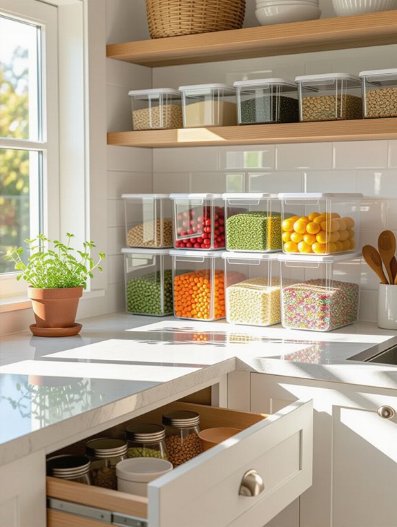 organized functional kitchen storage