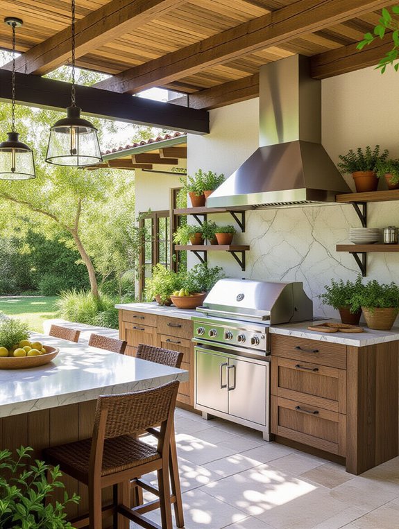outdoor cooking and entertaining
