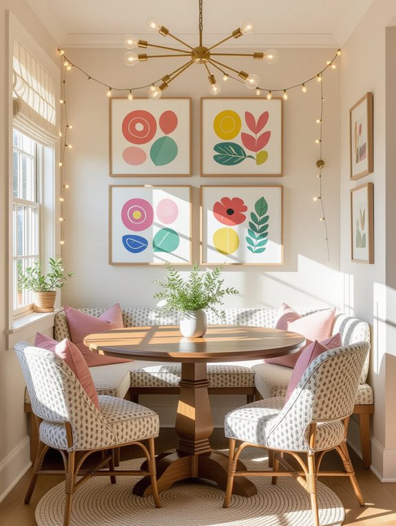 personalize dining nook decor