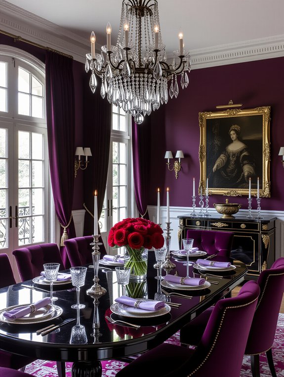 plum and silver elegance