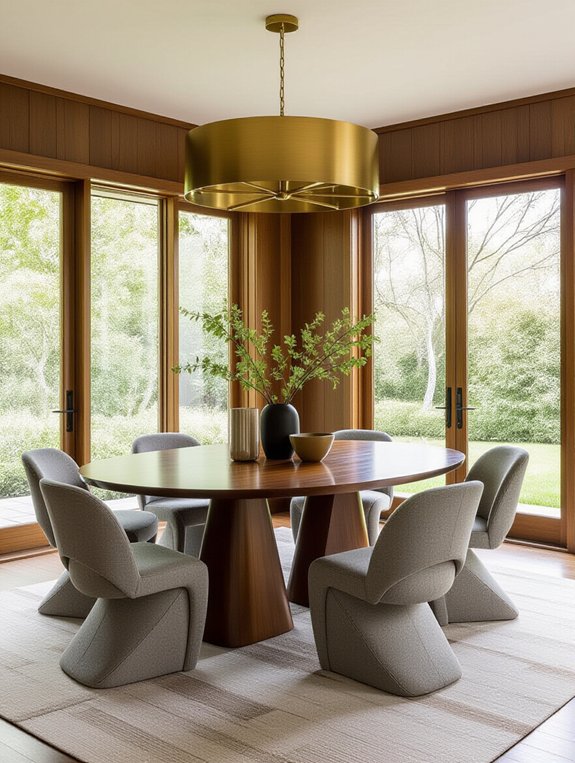 retro sleek dining design