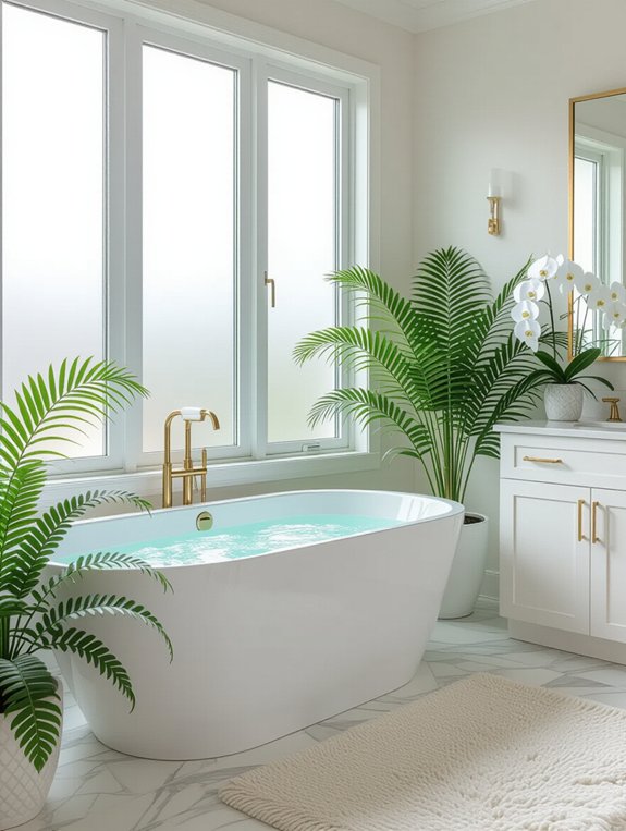 revitalize bathroom with plants
