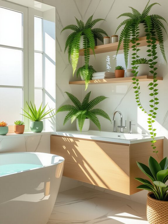 revitalizing bathroom with plants
