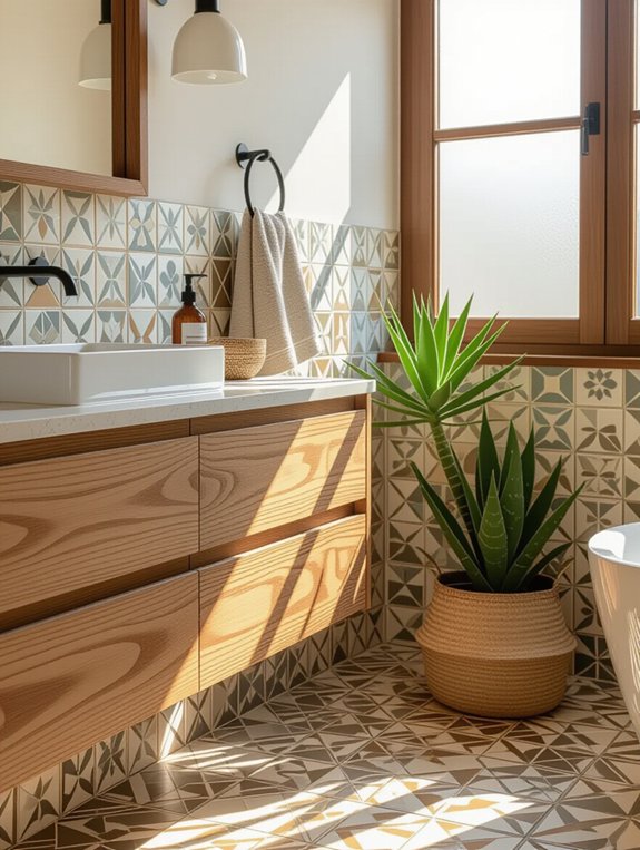 rustic charm with cement tiles