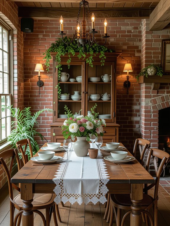rustic dining room warmth