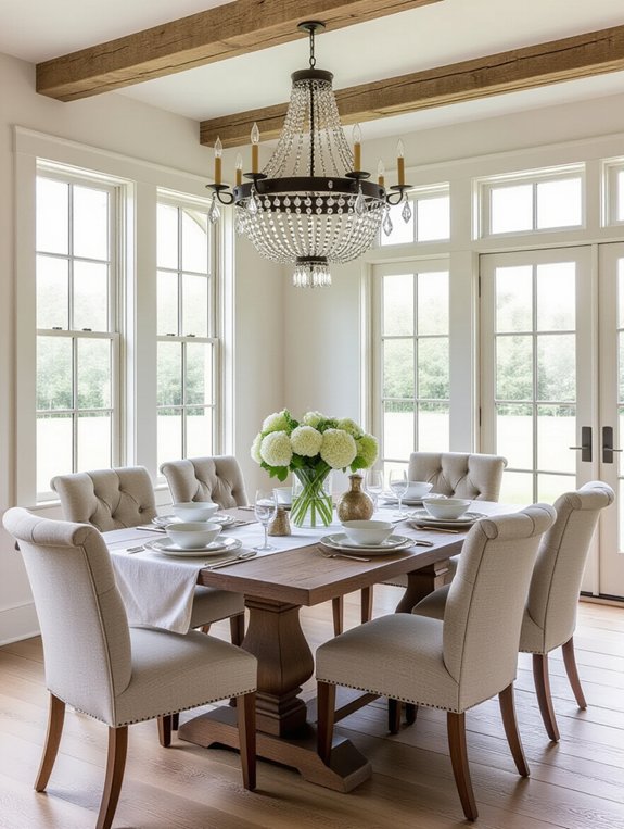 rustic elegance in dining