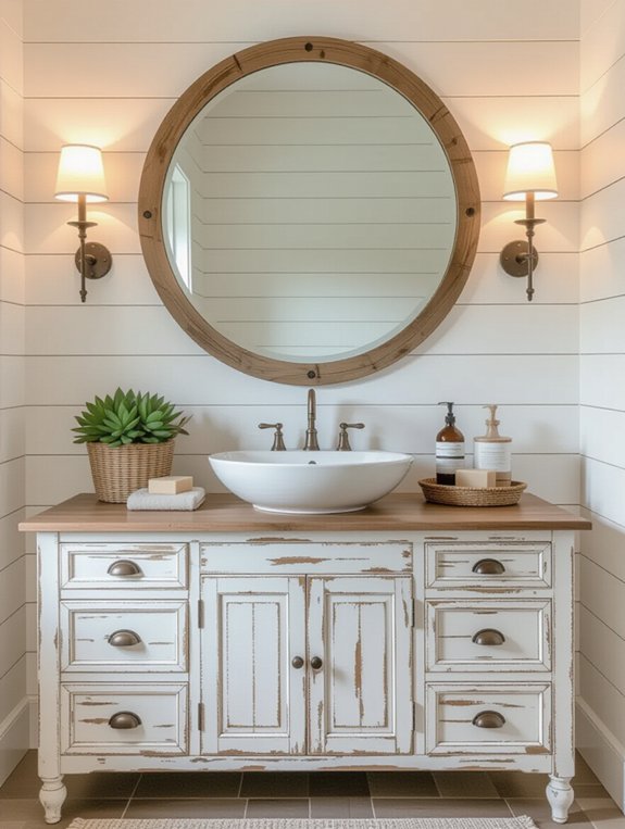 rustic farmhouse vanity design