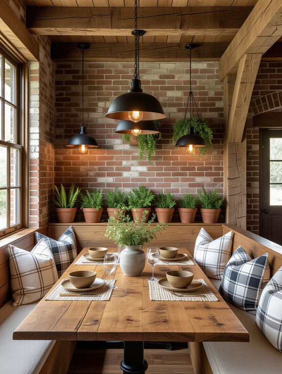 rustic space saving dining solutions