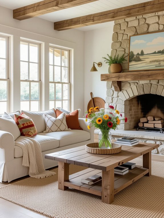 rustic warmth through wood