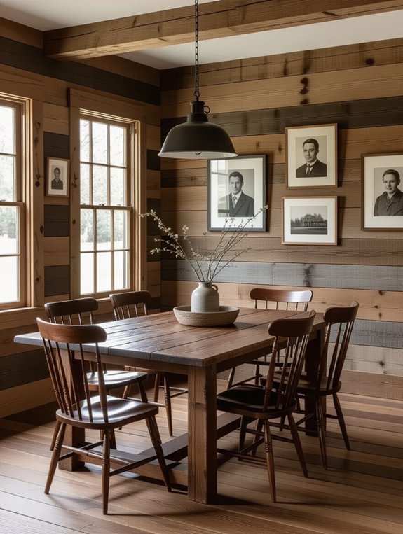 rustic wood planks decor