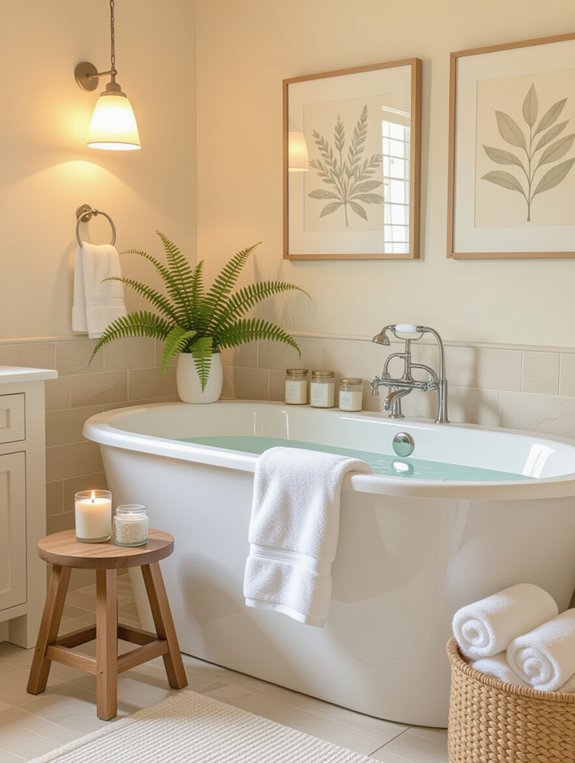 serene bathroom relaxation space