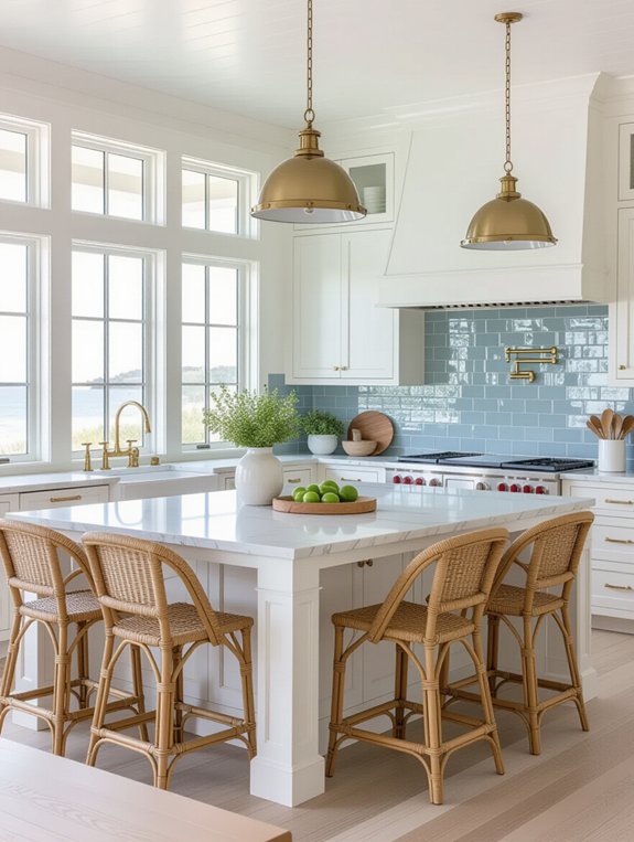 serene coastal kitchen retreat