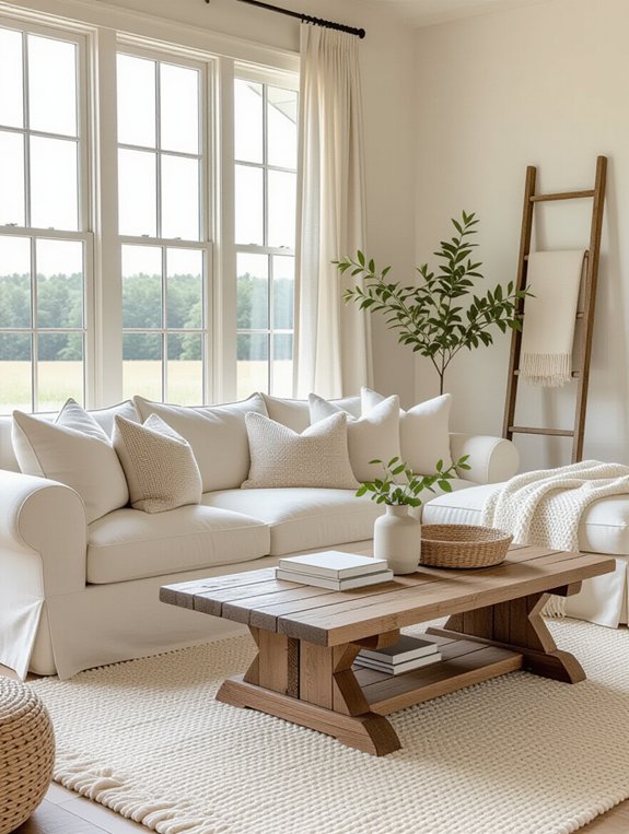 serene farmhouse living room