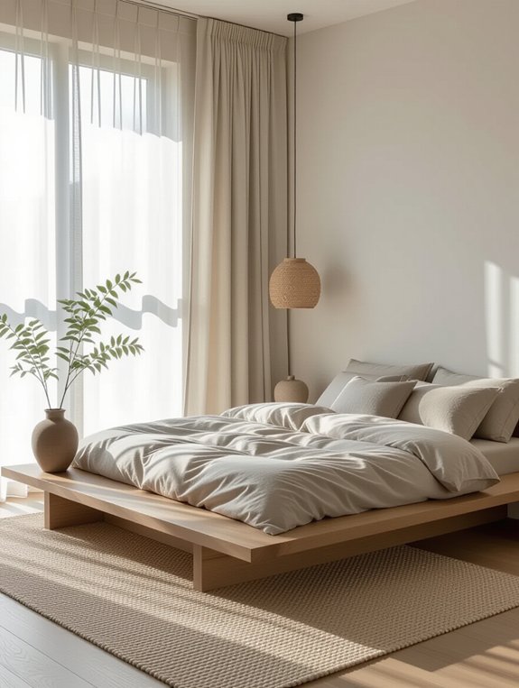 serene japandi bedroom design