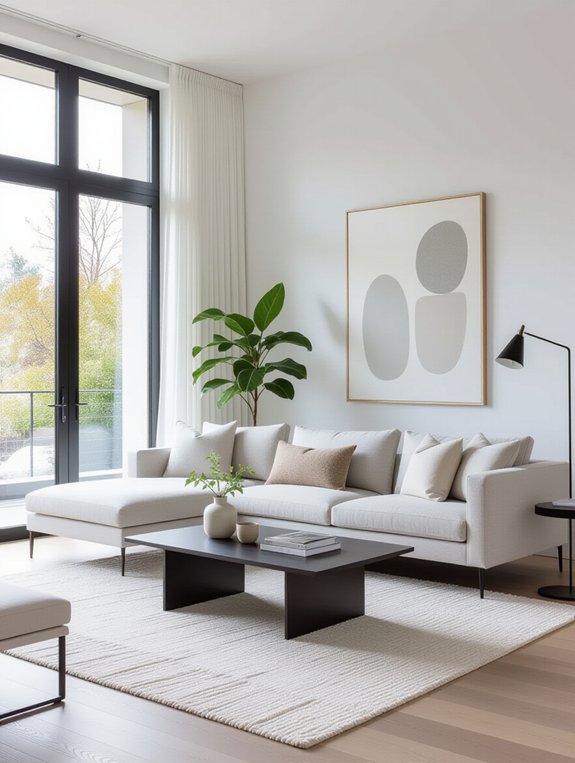 serene minimalist living room