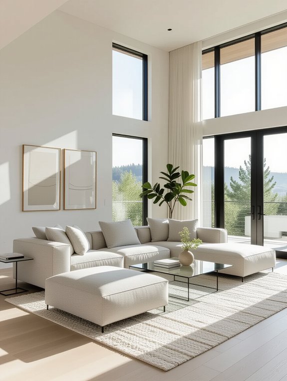 serene minimalist living room