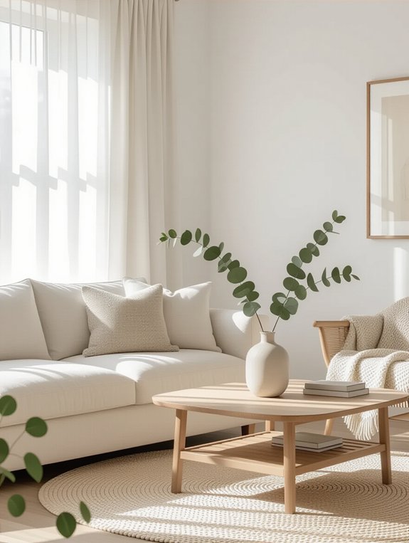 serene minimalist white interiors