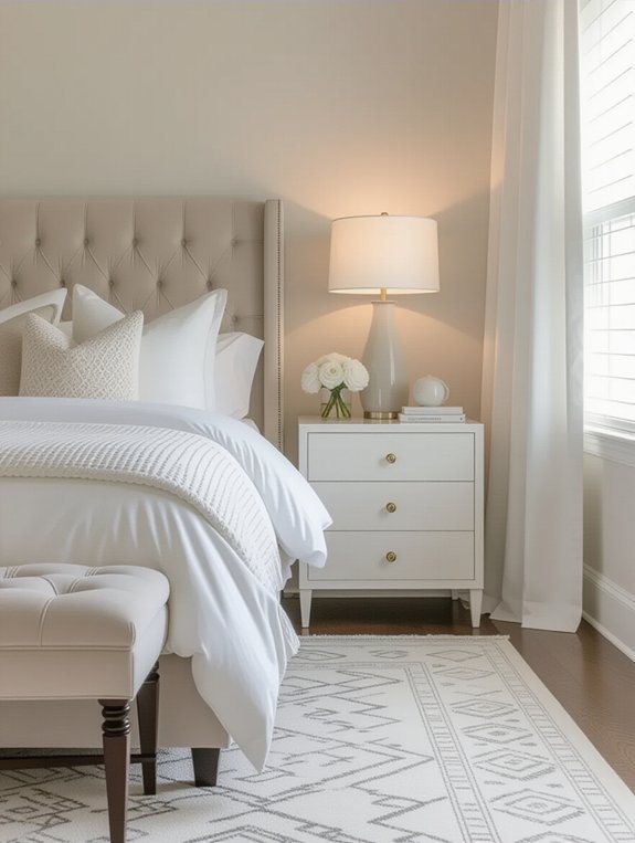serene monochromatic bedroom design