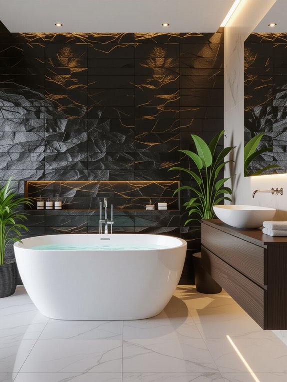 serene monochrome bathroom design