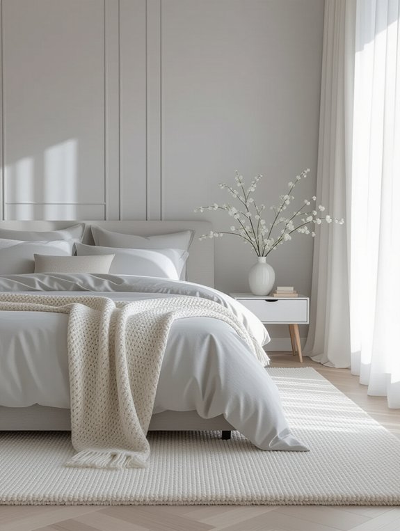 serene monochrome bedroom design