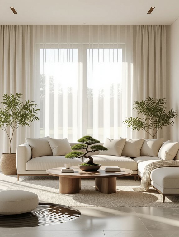 serene zen living room