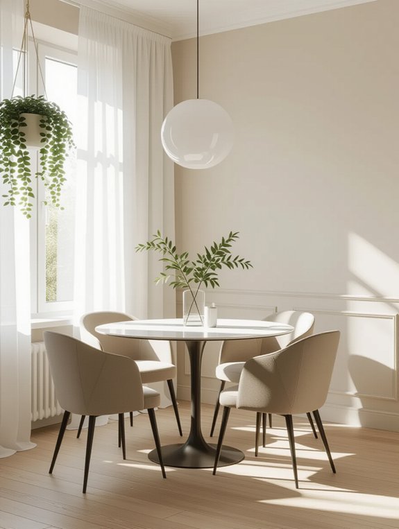 sheer curtains enhance brightness