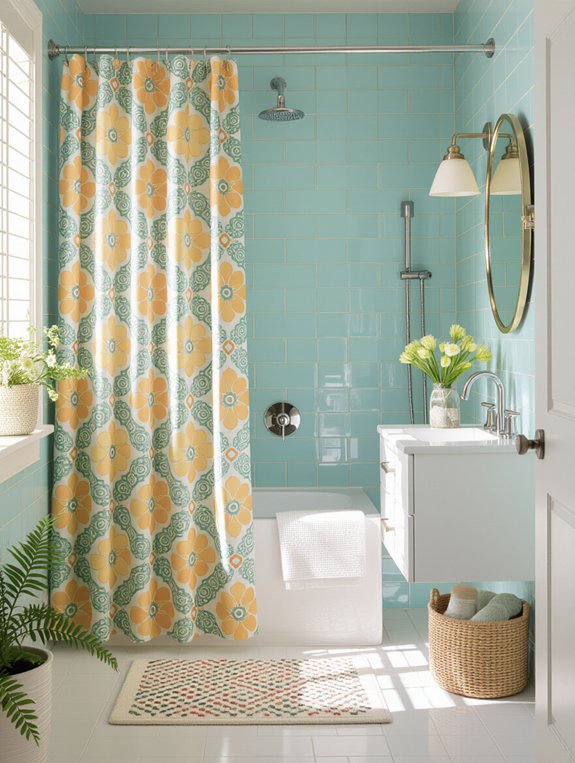 shower curtain space maximization