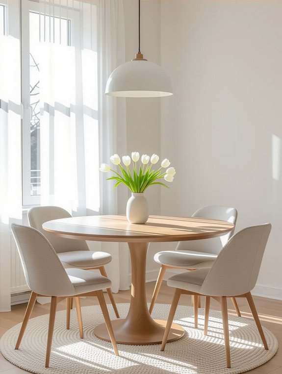 simple centerpiece enhances decor