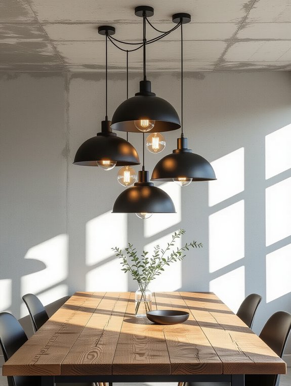 sleek industrial lighting fixtures
