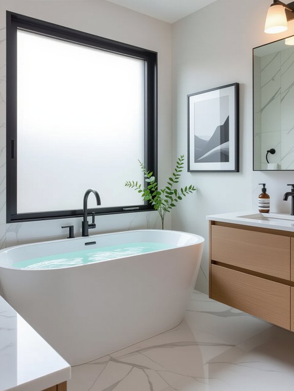 sleek minimalist bathroom design