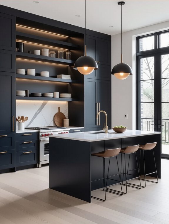 sleek minimalist kitchen cabinets