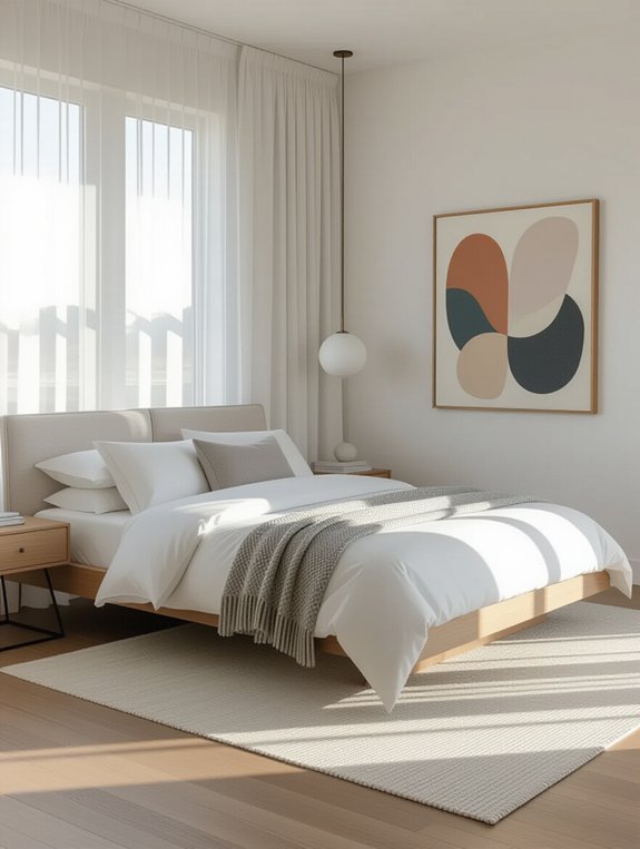 sleek minimalist platform bed