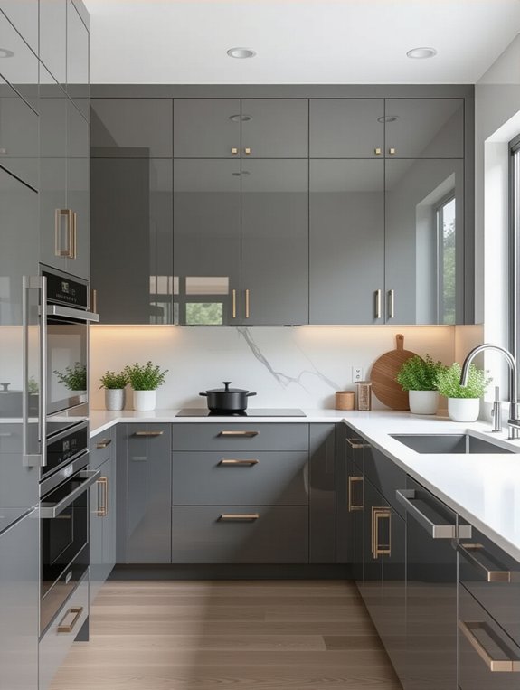 sleek modern monochromatic kitchens