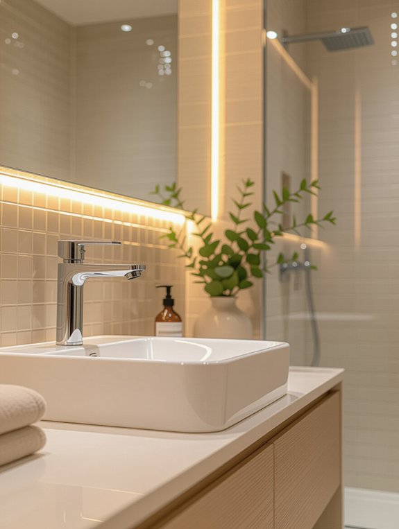 sleek wall mounted faucet installation
