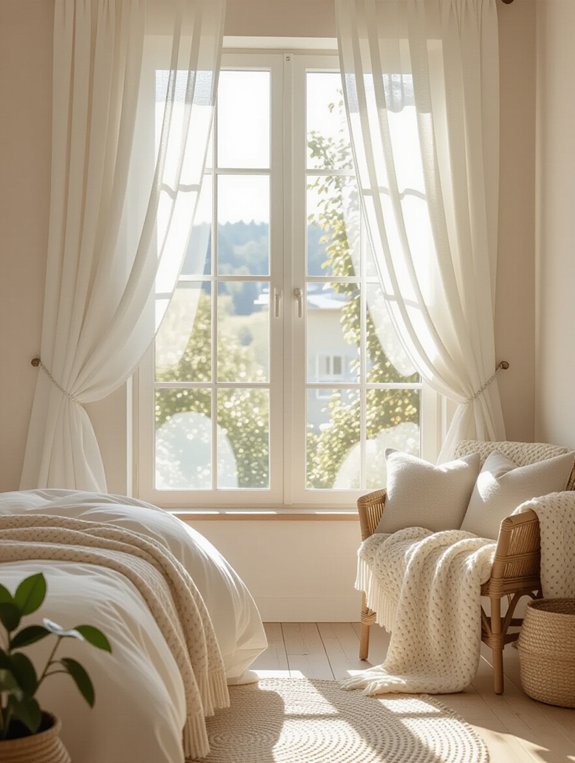 soft airy bedroom ambiance