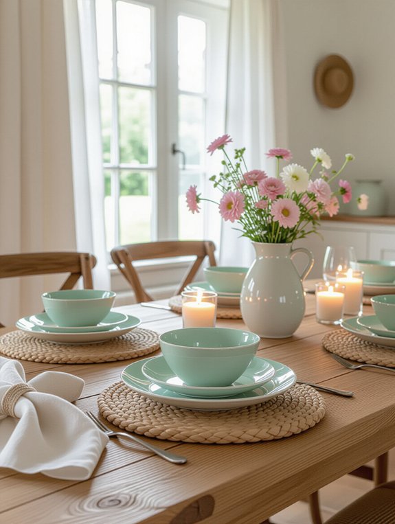 soothing dining table setup