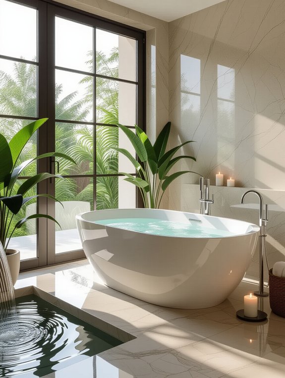 soothing water features enhance relaxation